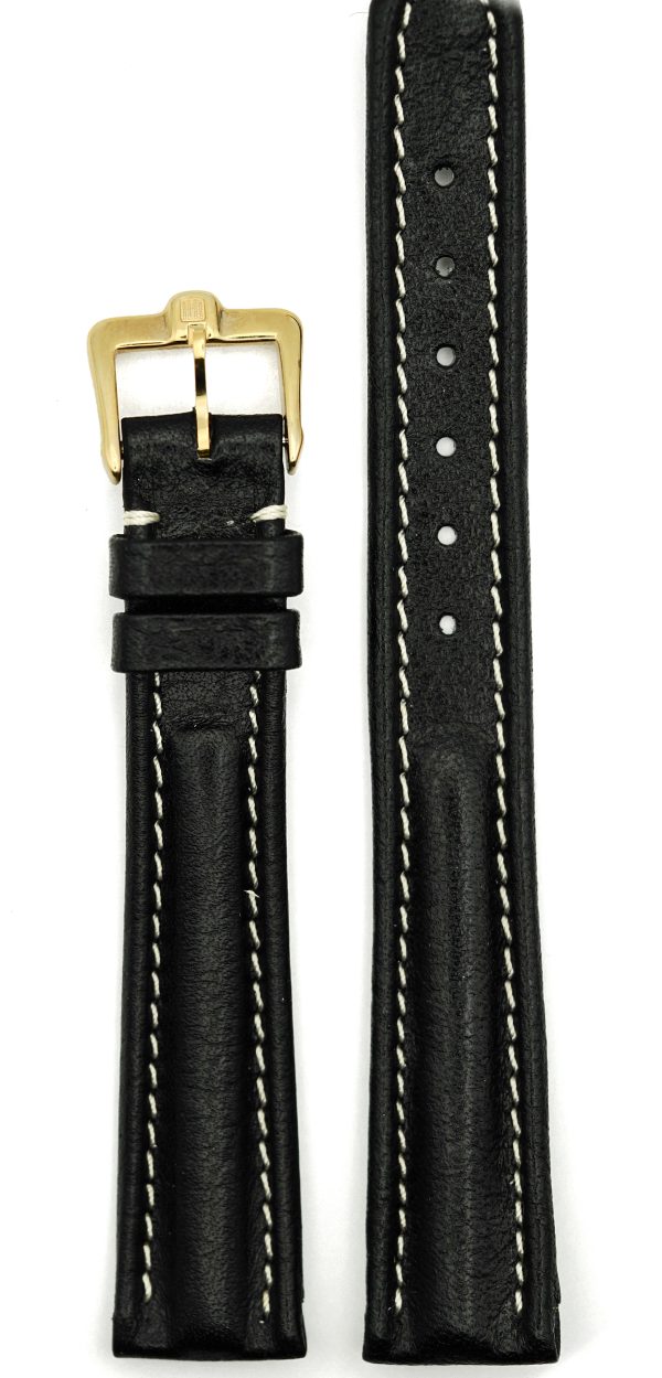 Michel Herbelin - Black Padded Leather Strap "Safari" - 17mm with Buckle