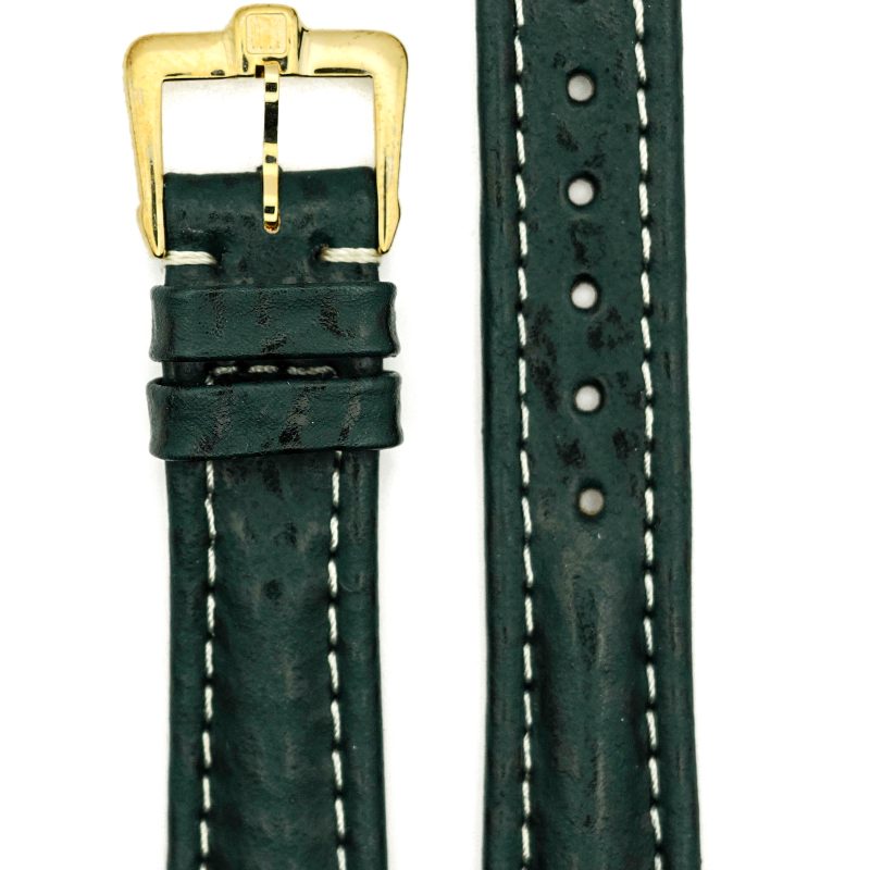 Michel Herbelin - Green Shark Skin Padded Leather Strap "Safari" - 17mm with Buckle