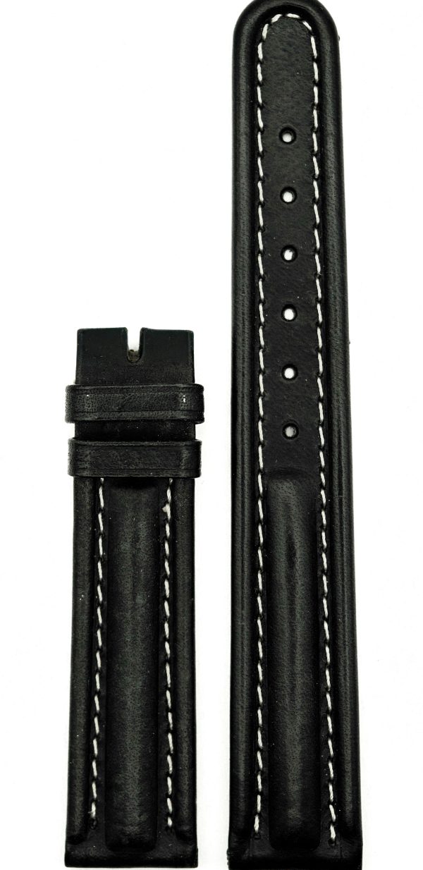 Michel Herbelin - Black Padded Leather Strap - 19mm