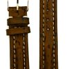 Michel Herbelin - Brown Shark Skin Padded Leather Strap - 13mm with Buckle