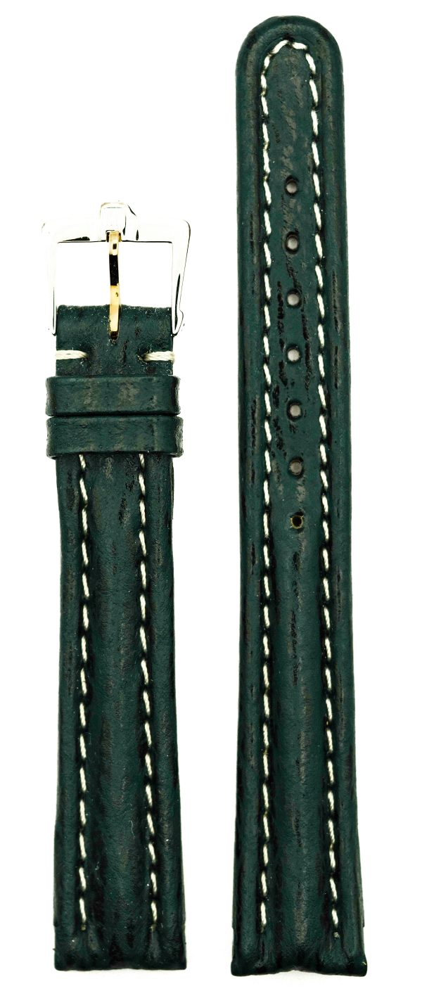 Michel Herbelin - Green Shark Skin Padded Leather Strap - 13mm with Buckle