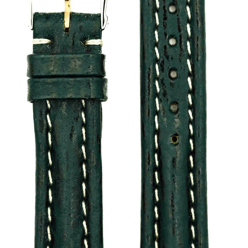 Michel Herbelin - Green Shark Skin Padded Leather Strap - 13mm with Buckle