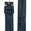 Michel Herbelin - Blue Shark Skin Padded Leather Strap - 13mm with Buckle