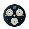 Michel Herbelin - Original "Newport" Chronograph Dial, "Reverse-Panda", Black Lacquer (32455/T35)